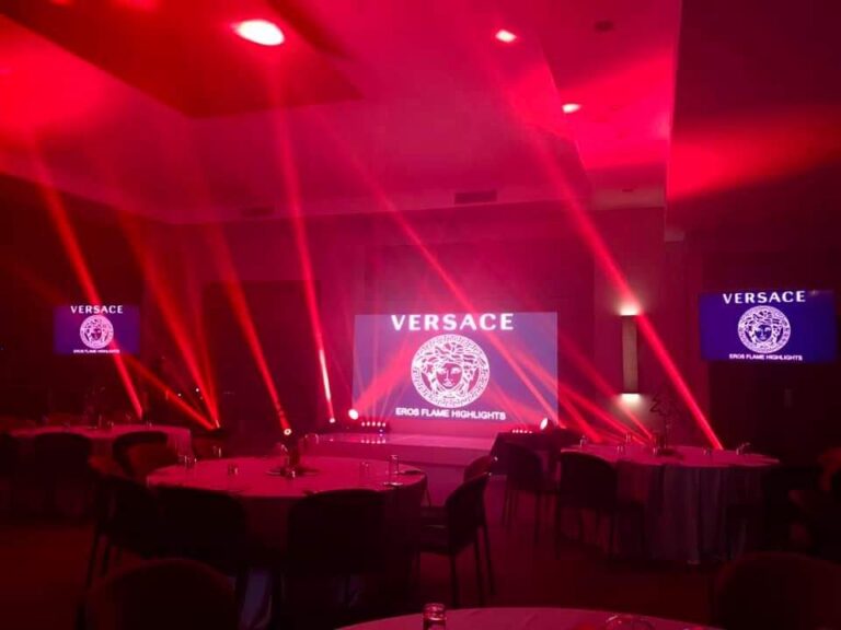 Full service event for Versace product launch